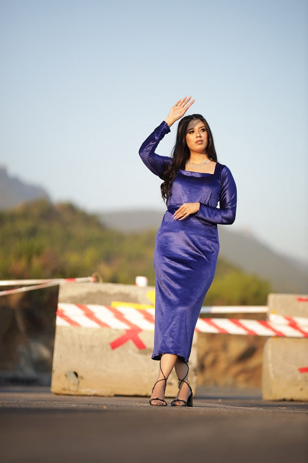 ROYALBLUE VELVET BODYCON