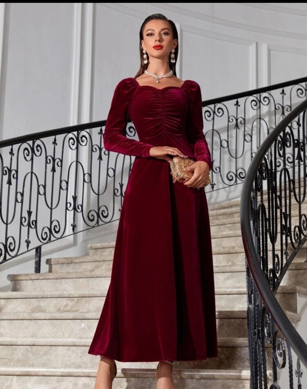 Maroon Sweetneck Velvet