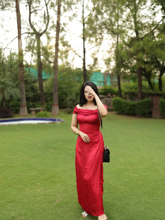 Chic Evening Dresses Off Shoulder Dress