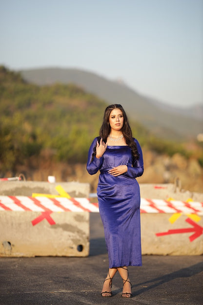 ROYALBLUE VELVET BODYCON