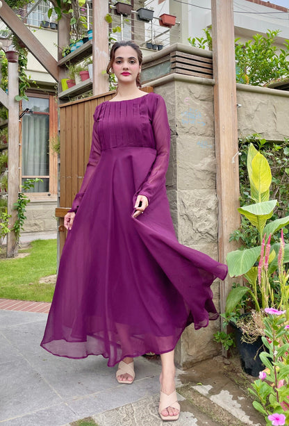 STRAIGHT PLEATED DRESS