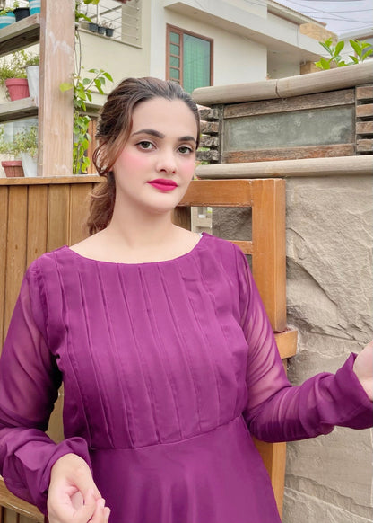 STRAIGHT PLEATED DRESS