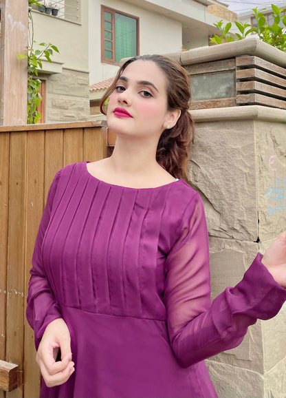 STRAIGHT PLEATED DRESS