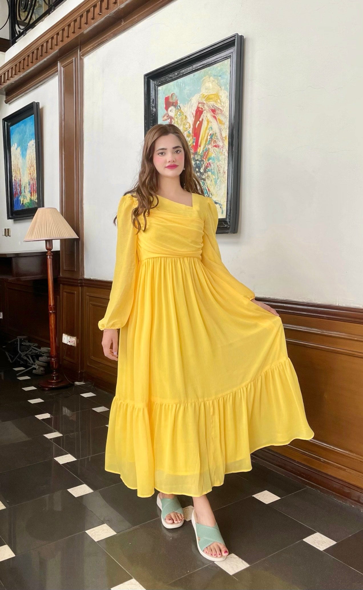 FLIRTY YELLOW FROCK