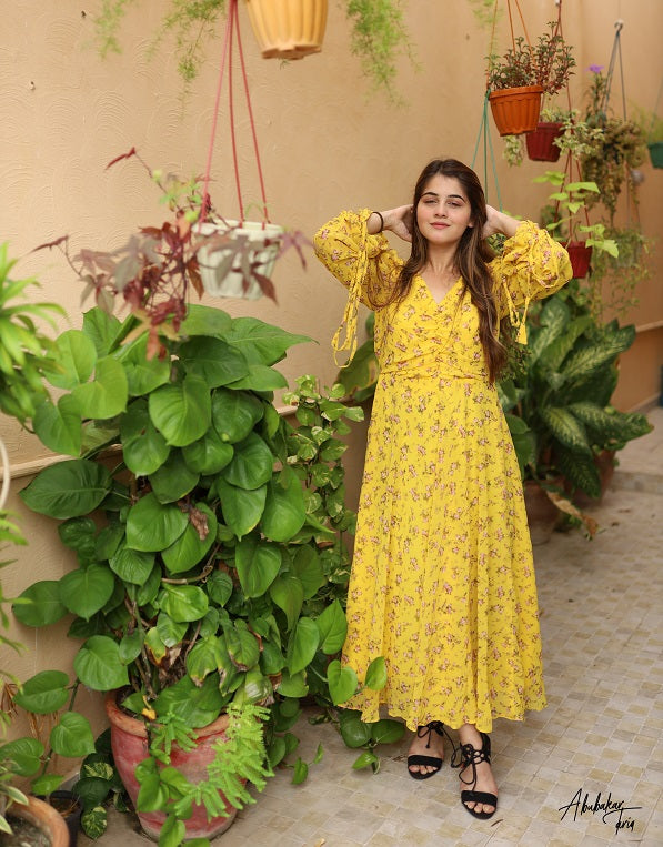 Yellow Floral Frock
