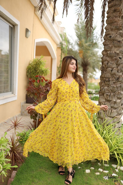Yellow Floral Frock