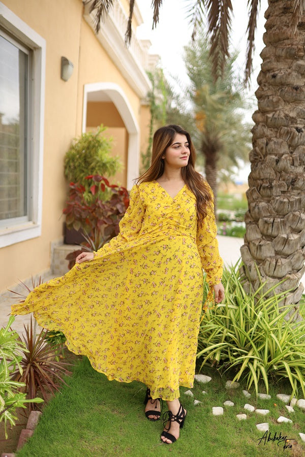 Yellow Floral Frock