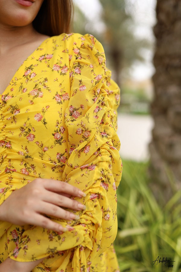 Yellow Floral Frock