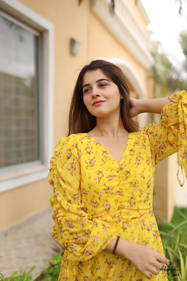 Yellow Floral Frock