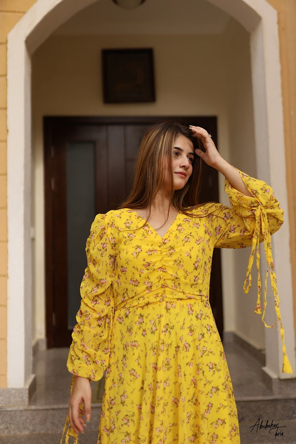 Yellow Floral Frock