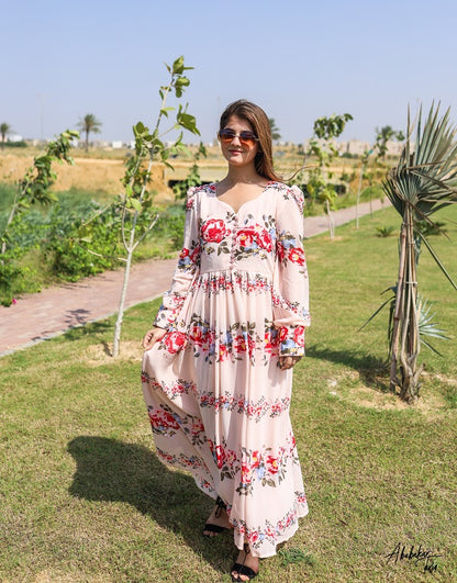 PINK BLOSSOMS DRESS