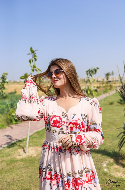 PINK BLOSSOMS DRESS