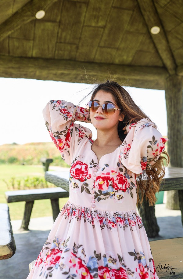 PINK BLOSSOMS DRESS