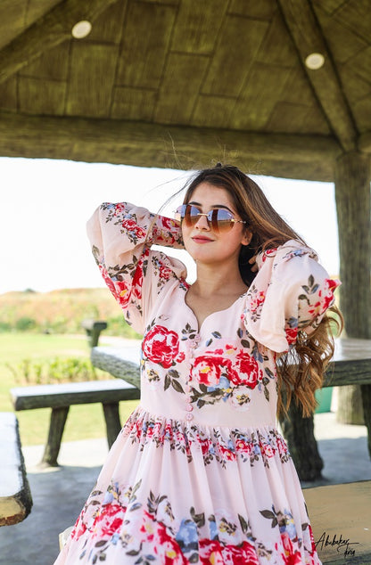 PINK BLOSSOMS DRESS