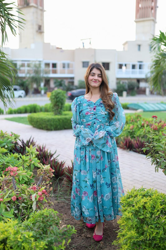 Blue Floral Frock