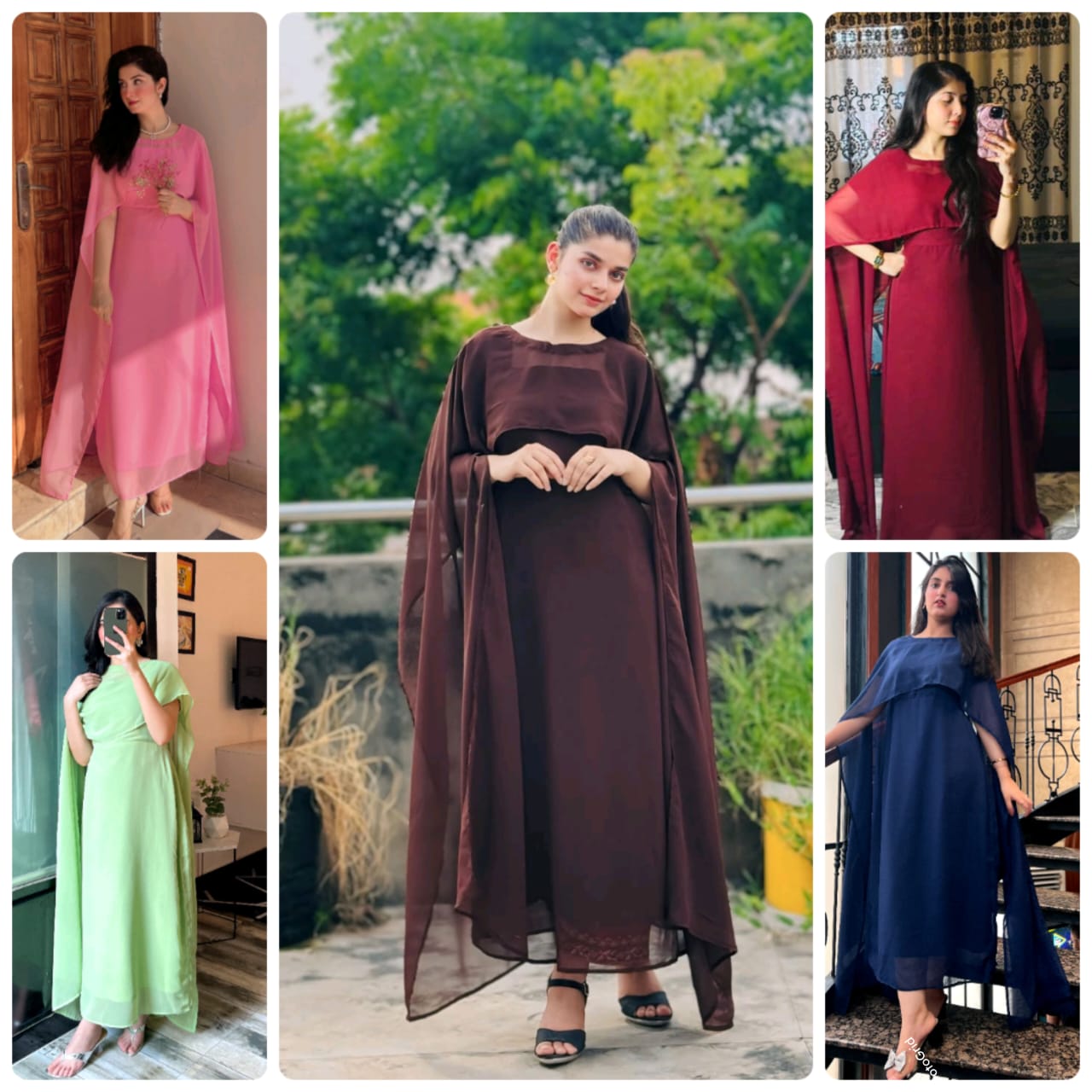 CHIFFON CAPE SHAWAL DRESS