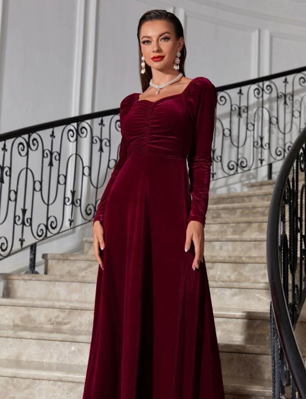 Maroon Sweetneck Velvet