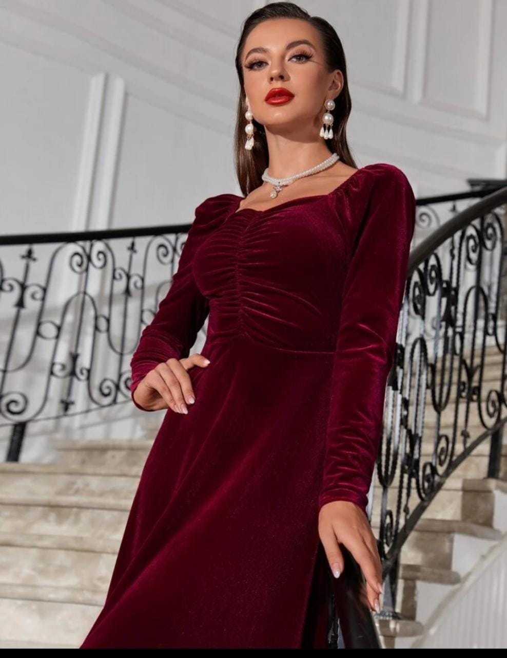 Maroon Sweetneck Velvet